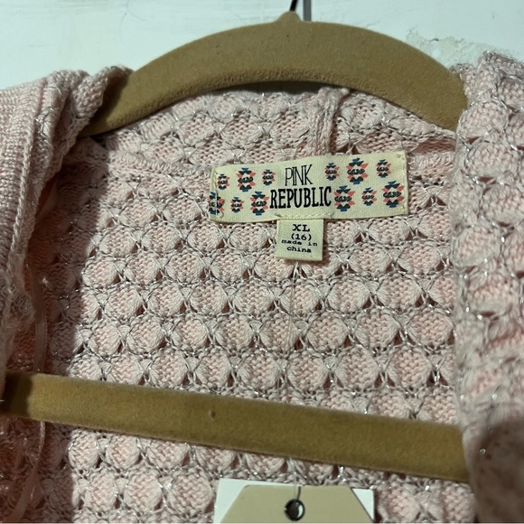 Pink Republic Girls Cardigan Size XL Pink NWT - Picture 5 of 6